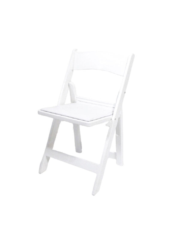 Resin Folding Chair - White - 1 - RSVP Party Rentals