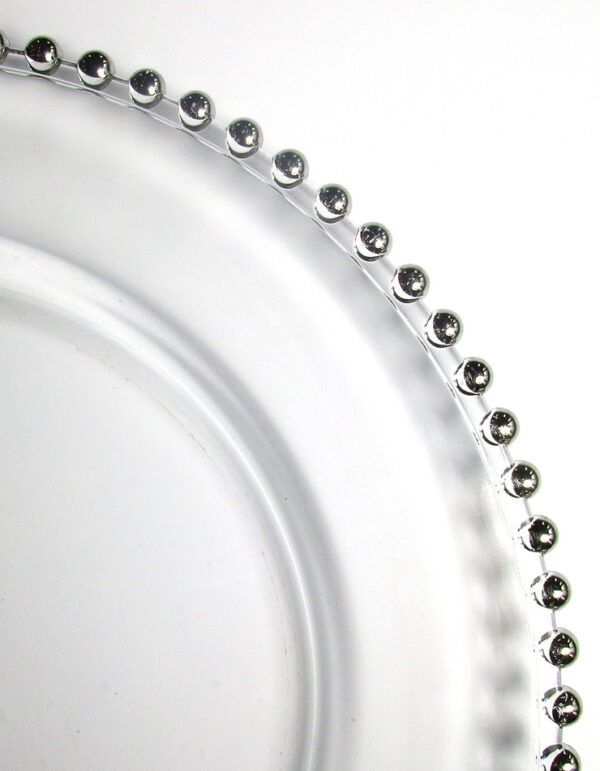 - Silver Beaded Charger - 2 - RSVP Party Rentals