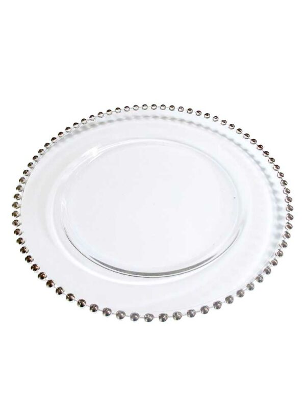 Silver Beaded Charger - 1 - RSVP Party Rentals