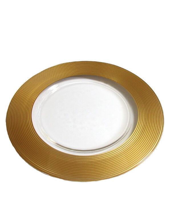 - Gold Saturn Charger - 1 - RSVP Party Rentals
