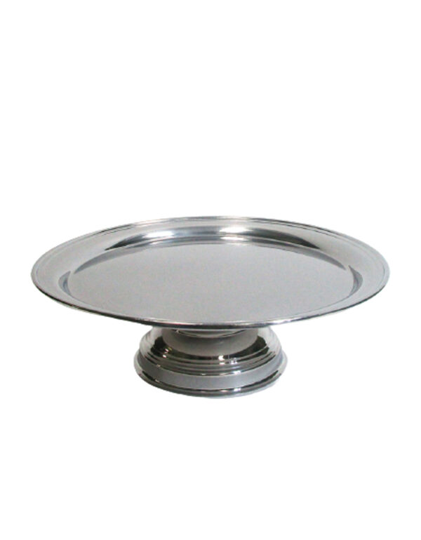 - Cake Stand - Stainless Pedestal - 1 - RSVP Party Rentals
