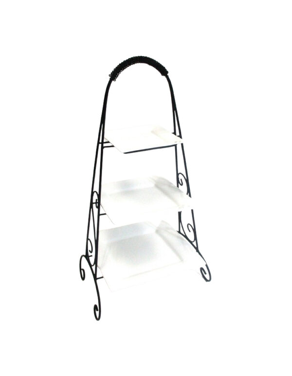 - Plate Stand - Square Black - 1 - RSVP Party Rentals