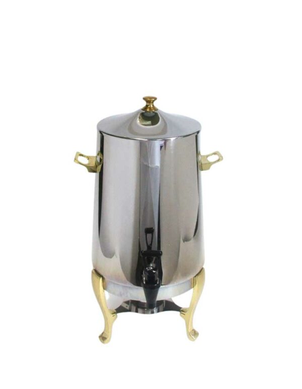 Coffee Urn – Stainless & Brass 55 Cup - 1 - RSVP Party Rentals