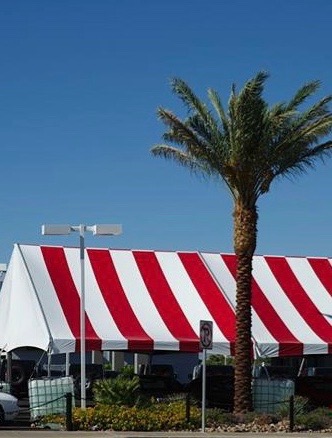 Striped Top Event Party Tent
