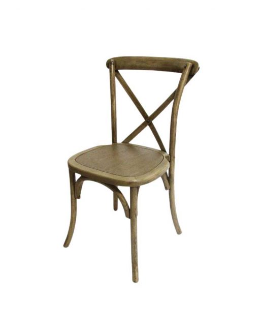 Cross Back Chair – Weathered Oak