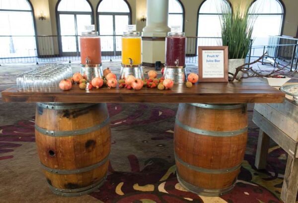 Wine Barrel Communal Table - 2 - RSVP Party Rentals