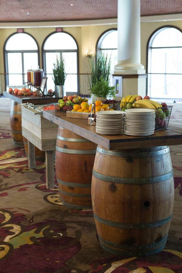 Wine Barrel Communal Table - 3 - RSVP Party Rentals