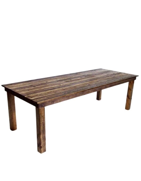 Farm Wood Dining Table - 1 - RSVP Party Rentals