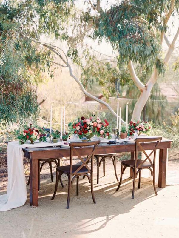 Farm Wood Dining Table - 4 - RSVP Party Rentals