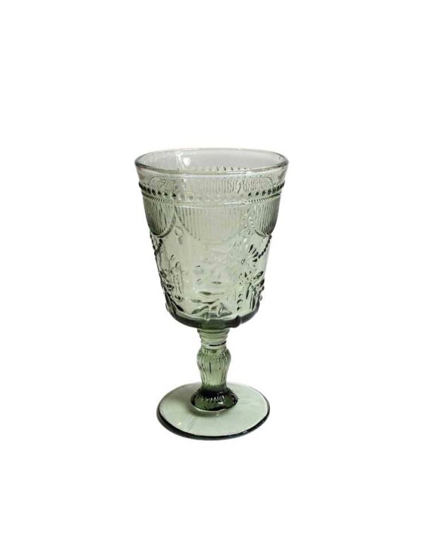 10 oz Smoke Debutante Goblet - 1 - RSVP Party Rentals