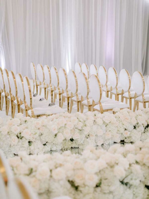 - Bella Chair - White and Gold - 5 - RSVP Party Rentals