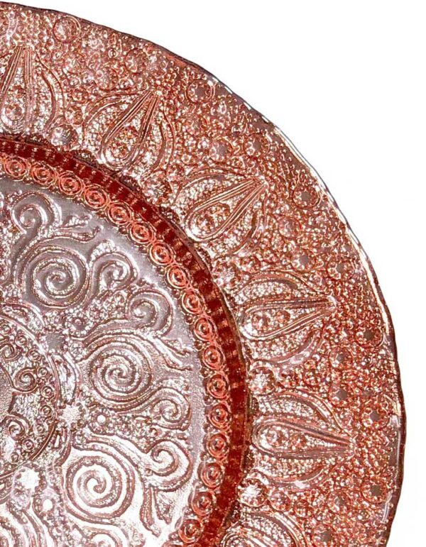 - Rose Gold Brilliance Charger - 2 - RSVP Party Rentals