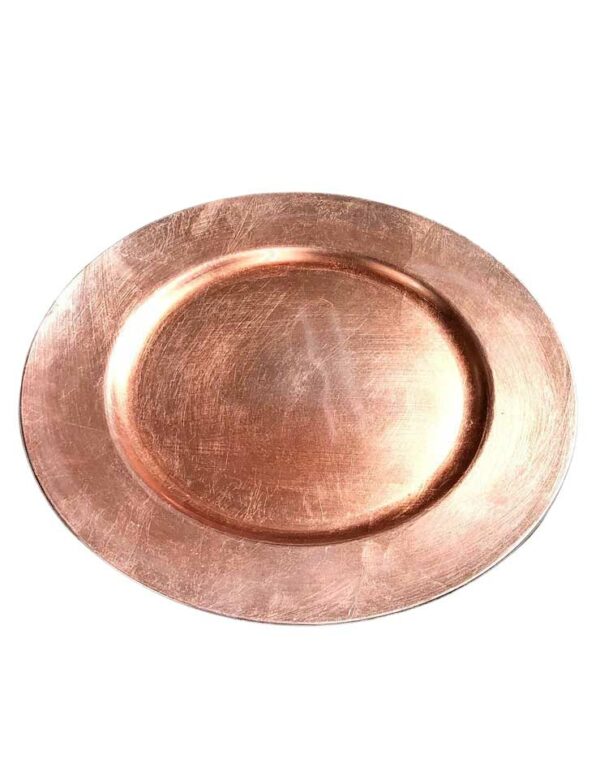 Rose Gold Lacquer Charger - 1 - RSVP Party Rentals