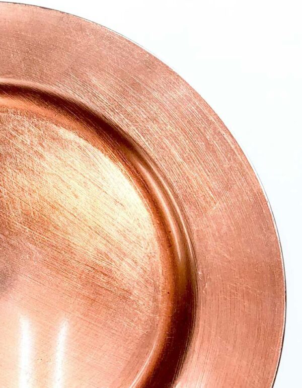Rose Gold Lacquer Charger - 3 - RSVP Party Rentals