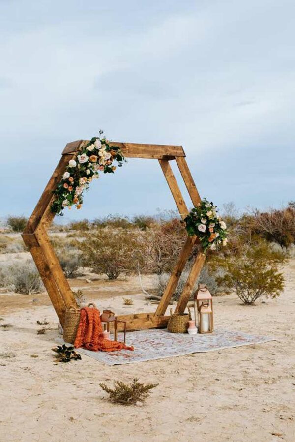 Arch - Hexagon - Mission Brown - 4 - RSVP Party Rentals