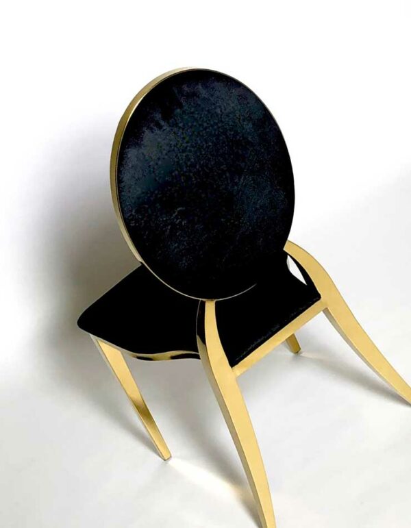 - Bella Chair - Black and Gold - 3 - RSVP Party Rentals