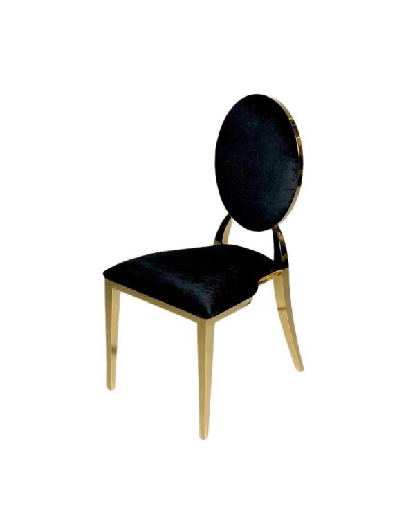 Bella Chair - Black + Gold - 1 - RSVP Party Rentals