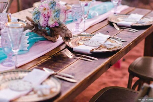Farm Wood Sweetheart Table - 4 - RSVP Party Rentals