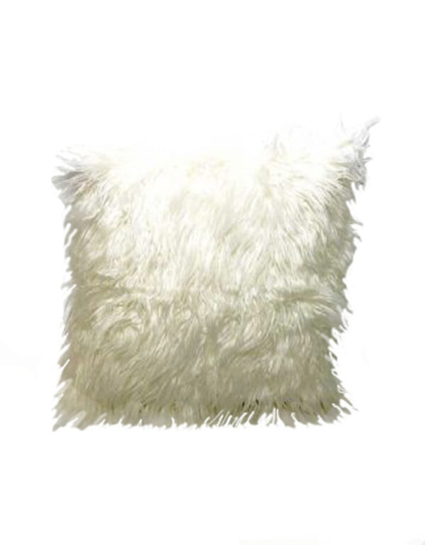 - Pillow - White Fur 18"x18" - 1 - RSVP Party Rentals