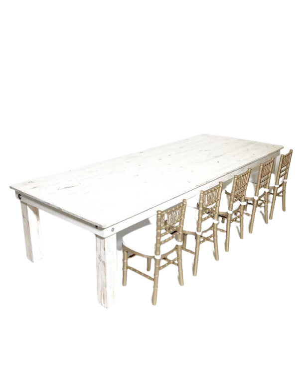 - Whitewash Child Height Table - 1 - RSVP Party Rentals