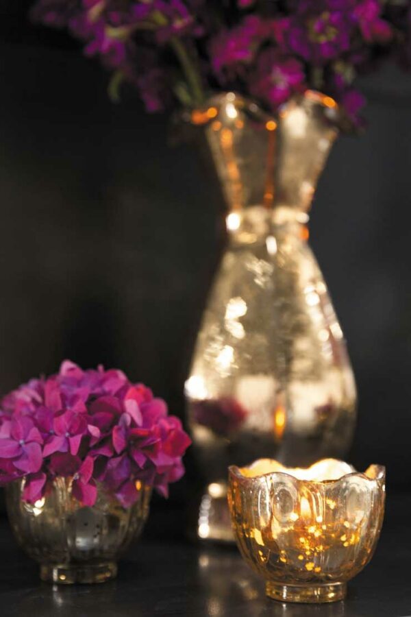 - Vase - Golden Antique - 5.5" x 11" - 2 - RSVP Party Rentals