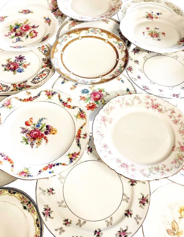 - Vintage China - Assorted Whites - 1 - RSVP Party Rentals