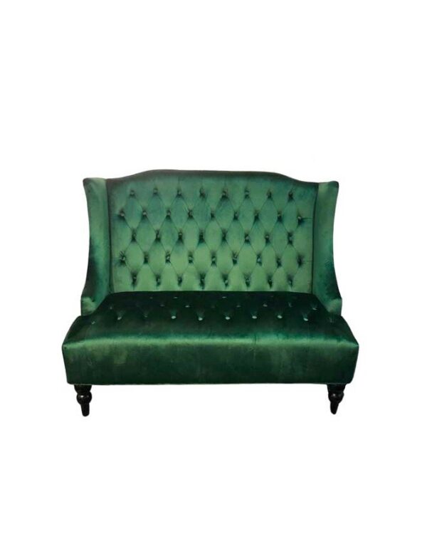 - Brittany Settee - Emerald - 2 - RSVP Party Rentals