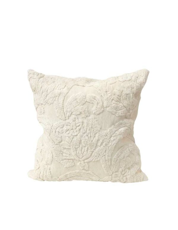 - Pillow - Creamy Brocade 20"x20" - 1 - RSVP Party Rentals