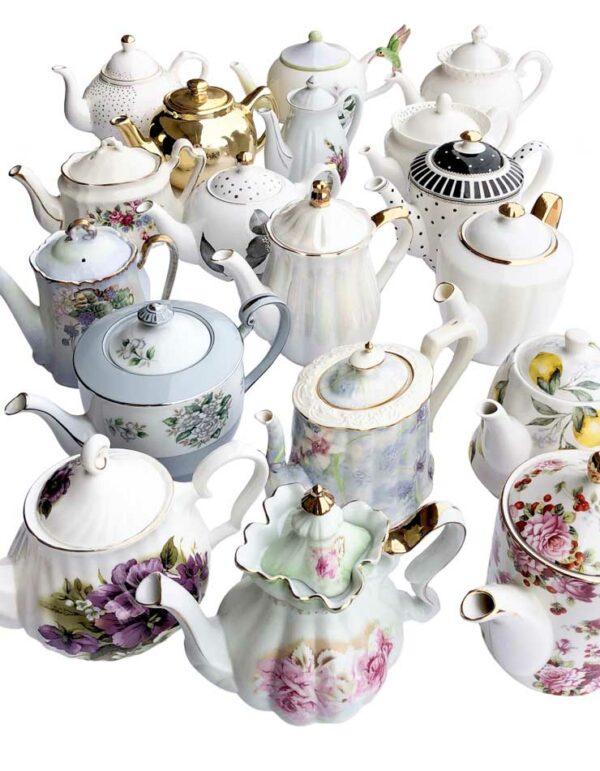- Assorted Vintage Teapots - 1 - RSVP Party Rentals