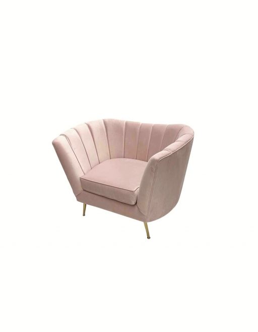 Ophelia Side Chair - Blush Velvet