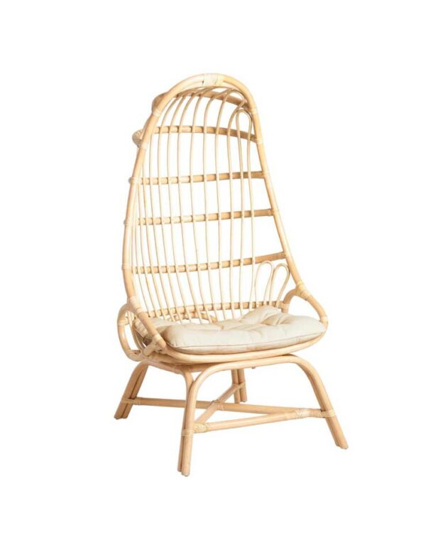 Bimini Rattan Cocoon Chair - 1 - RSVP Party Rentals