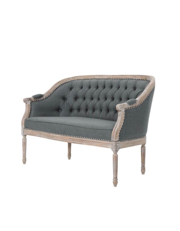 Calais Settee - Stormy Gray - 1 - RSVP Party Rentals