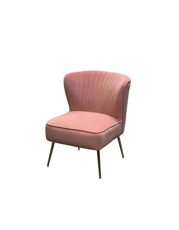 - Capri Side Chair – Pink Velvet - 1 - RSVP Party Rentals