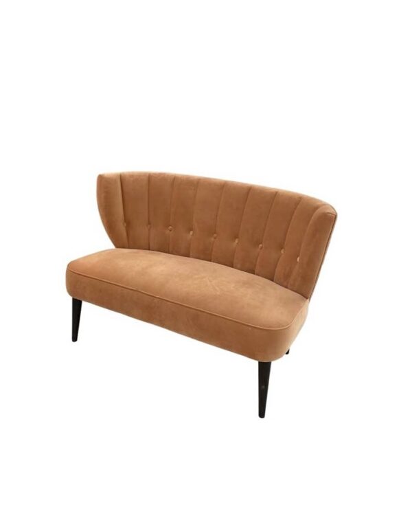 Ginger Velvet Viola Settee - 1 - RSVP Party Rentals