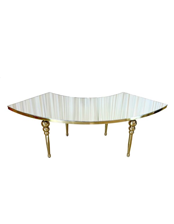 Dubai Serpentine Table - Mirror - 1 - RSVP Party Rentals
