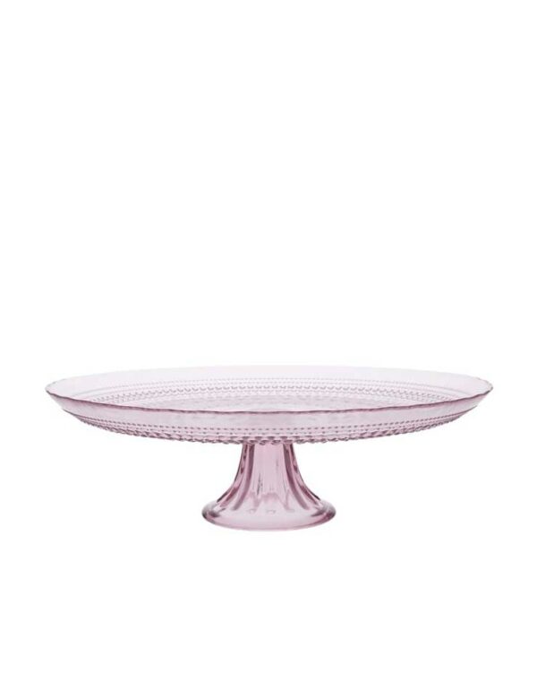 Cake Stand - Blush Beaded Glass - 1 - RSVP Party Rentals