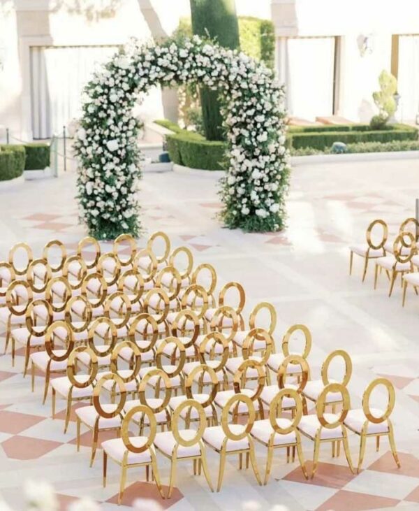 Ava Chair - Blush + Gold - 2 - RSVP Party Rentals