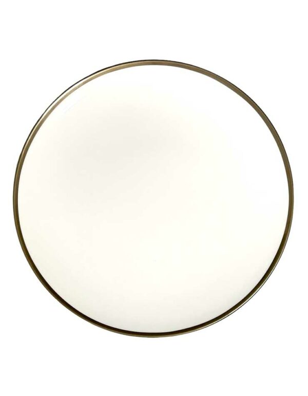 White + Gold Harlow Coupe Charger - 1 - RSVP Party Rentals