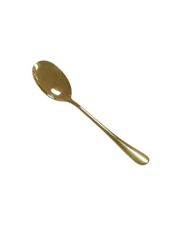 8.75" Gold Serving Spoon - 1 - RSVP Party Rentals