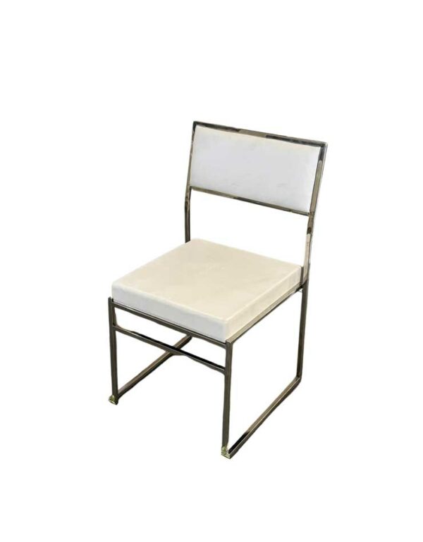 Gramercy Chair - White + Silver